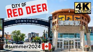 EXPLORING CITY OF RED DEER [4K] SUMMER 2024 #canada #albertaviews #explore #discover #roadtrip #mall