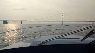 Passing Under The Mackinac Island bridge