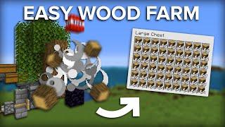 Minecraft Easiest TNT Wood Farm - 2100 Oak Logs Per Hour