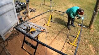 Building Barn Doors with Welded Steel Tubing & Corrugated Roofing