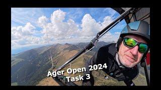 HANGGLIDING OVER UN-LANDABLE TERRAIN!  TASK 3 AGER OPEN 2024