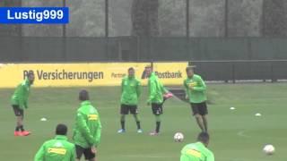 Christoph Kramer Kunstschuss-Volltrefferim Gladbach-Training