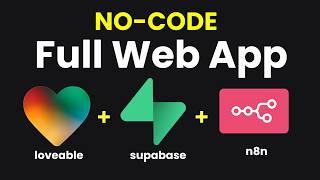 I Built a FULL Web App with n8n, Lovable & Supabase (NO CODE!)