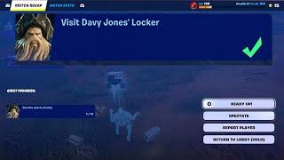 How to EASILY Visit Davy Jones Locker in Fortnite locations Quest!