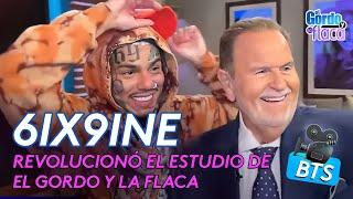 6ix9ine caused a stir upon his arrival at the El Gordo y La Flaca studios