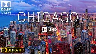 CHICAGO 8K Video Ultra HD With Soft Piano Music - 60 FPS - 8K Nature Film