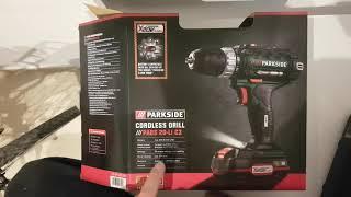 Parkside cordless drill PABS 20 LI C3 Unboxing