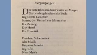 Bertolt Brecht - Vergnügungen