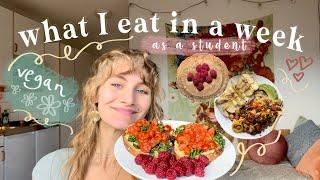 what I eat in a week as a student | vegan + realistic