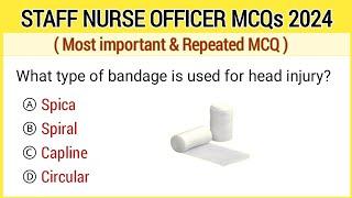 Staff nurse officer MCQ 2024 || MHSRB staff nurse officer exam preparation