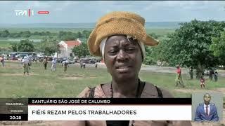 Santuário São José de Calumbo - Fiéis rezam pelos trabalhadores