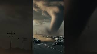 Tornado on a parking lot