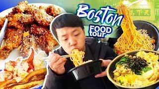 Best KOREAN FRIED CHICKEN & JAPANESE UDON NOODLES in Boston & My Favorite CHINATOWN FOOD!