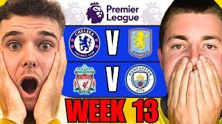 PREMIER LEAGUE WEEK 13 PREDICTIONS