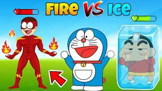 Doraemon Give Power To Nobita And Shinchan  | Shinchan And Nobita Game | Funny Game |