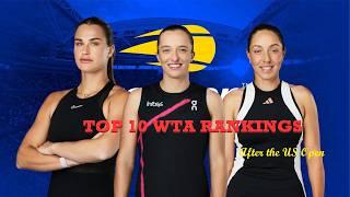 Latest Top 10 WTA Rankings Right After the 2024 US Open