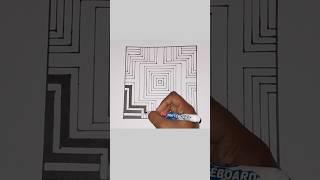 Easy 3D Optical Illusion Drawing #shorts #viralshorts #adhrikcreations6090 #drawing