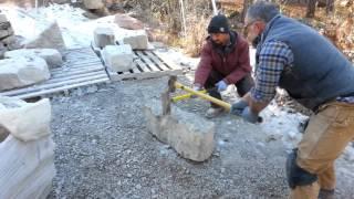 Splitting Stone with a Quarry Buster Tool from Trowe & Holden