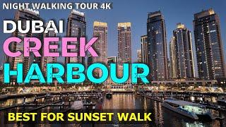 Dubai Creek Harbour 2024  | Dubai Creek Harbour Walking Tour [4K] at Night