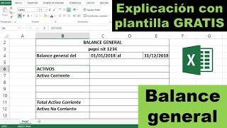 Balance General paso a paso en EXCEL plantilla GRATIS