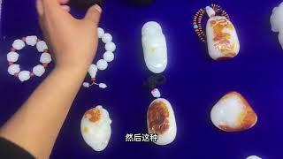 和田玉碧玉 白绿 三色大印章 老坑料的东西