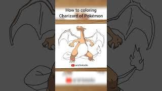 How to color Pokémon Charizard