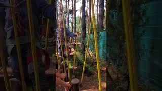 Michael on a ropes course 