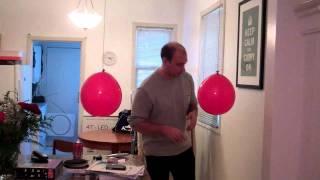 Demonstration of the Bernoulli Effect with Balloons and a hairdryer