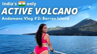 India's ONLY ACTIVE VOLCANO - BARREN ISLAND | Radhanagar Beach | Andamans Vlog | Peppy Travel Girl
