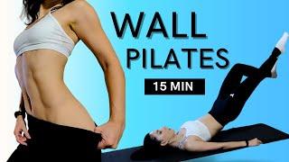 15 MIN BEGINNER WALL PILATES | FULL BODY | FAT BURN 