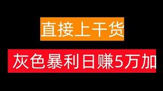 灰色暴利撸钱项目一天5万很轻松，零门槛 躺赚项目 网赚 赚钱 赚钱项目 副业推荐 网络赚钱 最好的赚钱方法 网上赚钱 最快赚钱 轻松赚钱 在线赚钱 元明 网赚