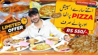 Karachi ki Cheesiest Pizza Paratha Deal | 550 main Itne Sary Pizza Paratha | Ghousia Darbar Hotal