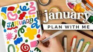 PLAN WITH ME! January 2024 Bullet Journal Setup