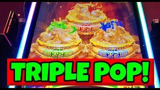 ‼️This is what scientists call a "HOT" slot machine! 2 HANDPAYS on Triple Coin Treasure!