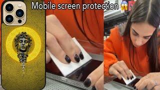 2 Minuts Mobile Screen Protector Changing Craft  #asmr #mobile #girl