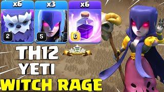 Th12 Yeti Witch Attack Strategy With 6 Rage UNSTOPPABLE | Clash of Clans