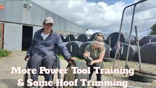 THE HOOF TRIMMER HAD HIS WORK CUT OUT AS DID I WITH ANOTHER DIY JOB