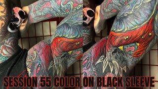 Session 55 color on black sleeve  #ink #inked #tattoos