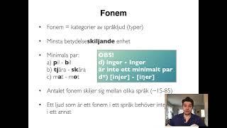 Fonem, fonetik och fonologi - 2.1 Talproduktion och -perception (TIG053)