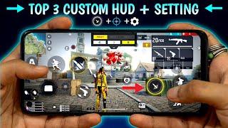 Top 3 Best Custom HUD + Setting [ Secret ] Free Fire New Headshot Setting "