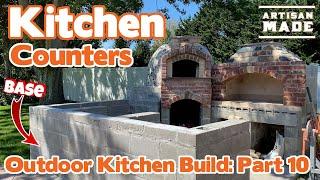 How to Build Outdoor Kitchen Counters / Backyard Kitchen / Cinderblock Kitchen Base / DIY Masonry