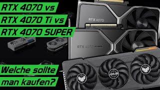 Nvidia RTX 4070 vs RTX 4070 SUPER vs RTX 4070 Ti! Welche lohnt sich? Doch lieber eine RX 7800 XT?