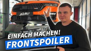 Frontspoiler Milotec Einbau  | 03 Skoda Optik Boost 🟠