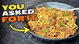 Mongolian Ground Beef Noodles - SO EASY and Done in 20 Minutes!  Major FLAVOR!