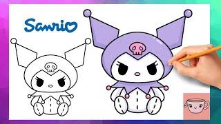How To Draw Kuromi Plush | Sanrio | Cute Easy Drawing Tutorial