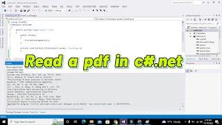 how to read a pdf file in c#.net | C# program for reading of a pdf file