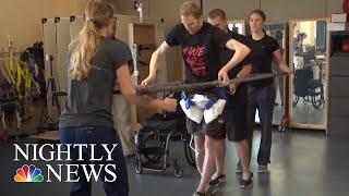 New Device Helps Paralyzed Patients Walk Again | NBC Nightly News