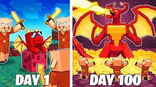 I Survived 100 Days as a NETHER DRAGON in HARDCORE Minecraft!