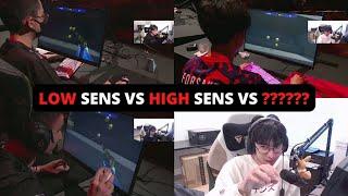 Tenz reacts to the FASTEST Aimlab PROS at CHAMPIONS | Low Sens vs High Sens vs... 