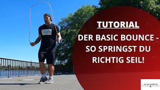 JUMPROPE TUTORIAL: How To Do The Basic Bounce Full Breakdown (in German)